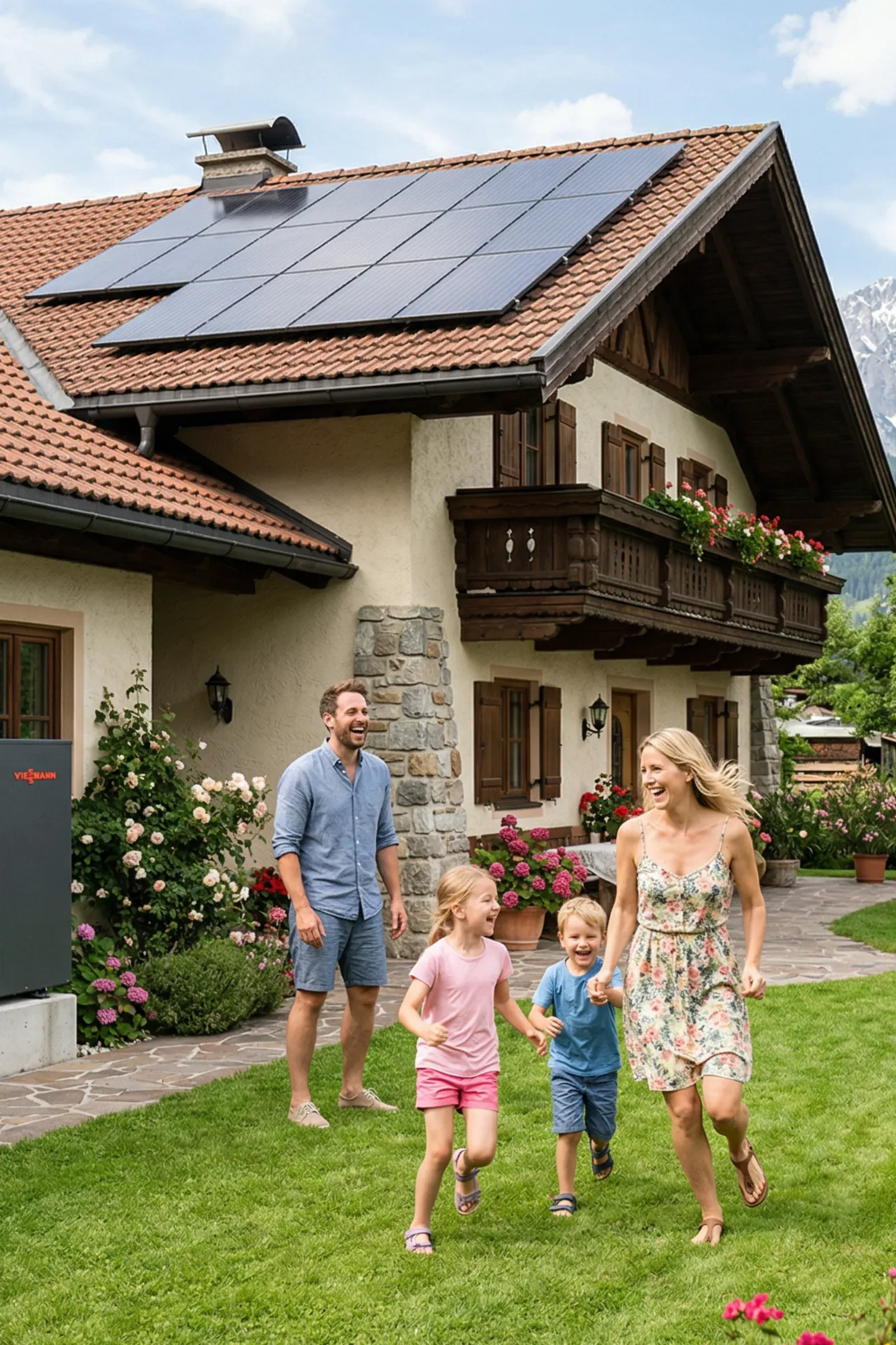 Zufriedene Familie – flexible Finanzierung