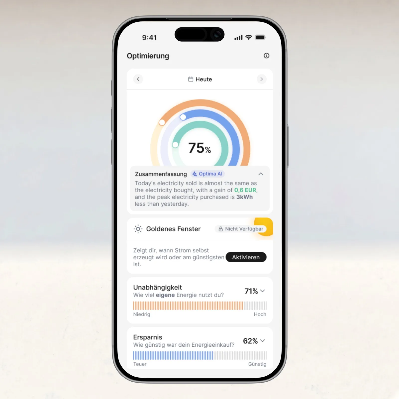 Heizma Optima App zur Energieoptimierung am Smartphone